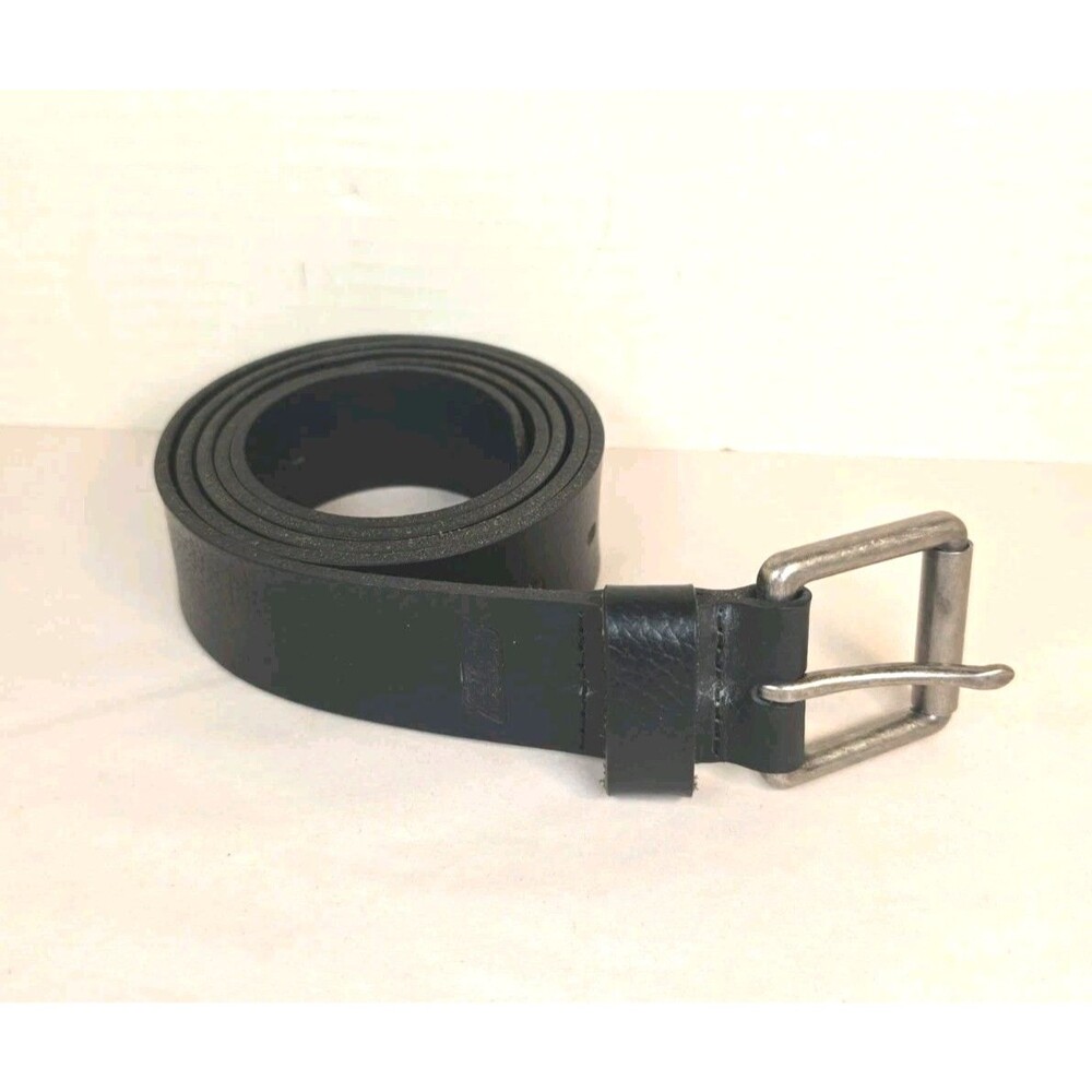 Dickies Worn Black Leather Work Belt - Men's Size 46/48